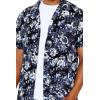 Forever 21 Men’s Rose Print Shirt(Black)