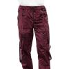 Forever 21 Men’s Satin Drawstring Utility Strap Pants(Sugarplum)