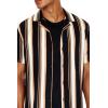 Forever 21 Mens Striped Rayon Shirt(White)