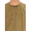 Forever 21 Mens Studded Washed Oversized Tee(Green)