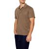Forever 21 Men’s Textured Chevron Polo Shirt(Brown)