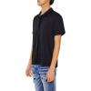 Forever 21 Men’s Textured Rib-Knit Button-Front Shirt(Black)