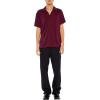 Forever 21 Men’s Textured Slim-fit V-Neck Polo Shirt(Purple)