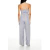 Forever 21 Women’s Belted Pinstriped Cargo Jumpsuit(Grey)