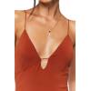 Forever 21 Women’s Cami Midi Bodycon Dress(Brown)
