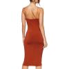 Forever 21 Women’s Cami Midi Bodycon Dress(Brown)