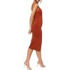 Forever 21 Women’s Cami Midi Bodycon Dress(Brown)