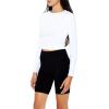 Forever 21 Women’s Cotton-Blend Crop Top(White)
