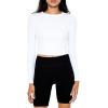 Forever 21 Women’s Cotton-Blend Crop Top(White)