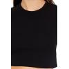Forever 21 Women’s Cropped Crew Tee(Black)