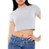 Forever 21 Women’s Cropped Crew Tee(Heather Grey)