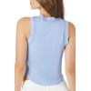 Forever 21 Womens Cropped Curved-Hem Tank Top(Light Blue)