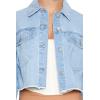 Forever 21 Women’s Cropped Denim Trucker Jacket(Light Denim)