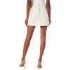 Forever 21 Womens Faux Leather High-Rise Mini Skirt(Vanilla)