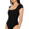 Forever 21 Women’s Fitted Tee Bodysuit(Black)