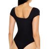 Forever 21 Women’s Fitted Tee Bodysuit(Black)