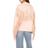 Forever 21 Women’s Fringe Faux Suede & Gem Jacket(Adobe Rose)