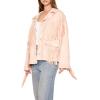 Forever 21 Women’s Fringe Faux Suede & Gem Jacket(Adobe Rose)