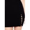 Forever 21 Womens Lace-up Mini Sweater Dress(Black)