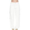 Forever 21 Women’s Mid-Rise Wide-Leg Cargo Pants(White)