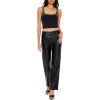 Forever 21 Women’s Rhinestone Cropped Tank Top(Black)