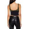 Forever 21 Women’s Rhinestone Cropped Tank Top(Black)