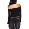 Forever 21 Women’s Rhinestone Off-The-Shoulder Top(Black)