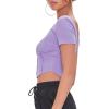 Forever 21 Women’s Ribbed Inverted-Seam Crop Top(Dusty Lavender)