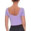 Forever 21 Women’s Ribbed Inverted-Seam Crop Top(Dusty Lavender)