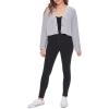 Forever 21 Womens Ribbed Knit Cardigan Sweater(Heather Grey)