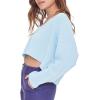 Forever 21 Womens Ribbed Knit Cardigan Sweater(Sky Blue)