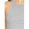 Forever 21 Womens Ribbed Racerback Tank Top(Heather Grey)