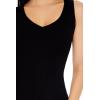 Forever 21 Womens Ribbed Sweater-Knit Dress(Black)
