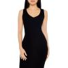 Forever 21 Womens Ribbed Sweater-Knit Dress(Black)