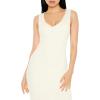 Forever 21 Womens Ribbed Sweater-Knit Dress(Cream)