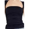 Forever 21 Women’s Ruched Sleeveless Top(Black)