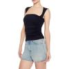 Forever 21 Women’s Ruched Sleeveless Top(Black)