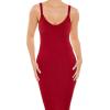 Forever 21 Women’s Seamless Bodycon Cami Midi Dress(Burgundy)