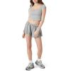 Forever 21 Womens Seamless Cropped Tee(Grey)