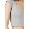 Forever 21 Womens Seamless Cropped Tee(Grey)