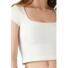 Forever 21 Womens Seamless Cropped Tee(White)
