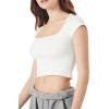 Forever 21 Womens Seamless Cropped Tee(White)