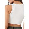 Forever 21 Women’s Seamless Ribbed Crop Top(Cream)