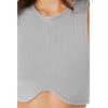 Forever 21 Women’s Seamless Ribbed Crop Top(Grey)