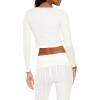 Forever 21 Women’s Seamless Split-Neck Crop Top(White)
