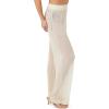 Forever 21 Womens Sheer High-Rise Straight Pants(Sandshell)