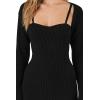 Forever 21 Women’s Shrug & Sweater Cami Dress Set(Black)