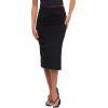 Forever 21 Women’s Side-Slit Midi Skirt(Black)