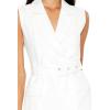 Forever 21 Women’s Sleeveless Blazer Mini Dress(Ivory)