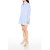 Forever 21 Womens Striped Poplin Shirt Dress(Light Blue)